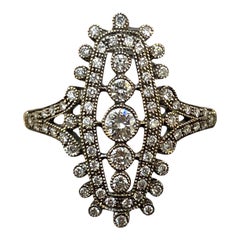Antique 18K Yellow Gold Diamond Ring