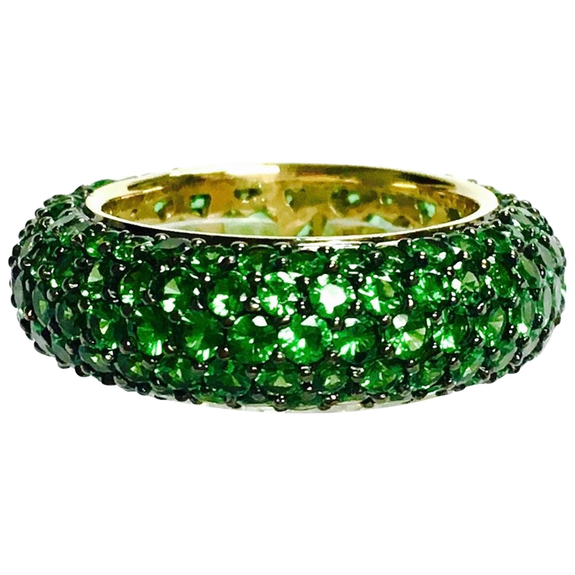LeVian Tsavorite Garnet Eternity Band Ring