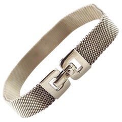 Tiffany & Co Sterling Silver Mesh Buckle Bracelet #18295