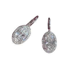 GIA-zertifizierte 10,00 Karat natürliche Diamanten 18K Gold Ohrringe