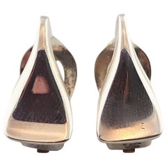 Georg Jensen Dänemark Sterling Silber Ohrclips 116A  #18315