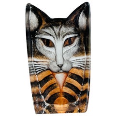 Mats Jonasson Tiger Crystal Sculpture Figural Paperweight Målerås Sweden Exoctic
