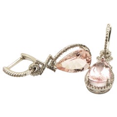 Boucles d'oreilles cocktail en or 18 carats avec Morganite rose pâle