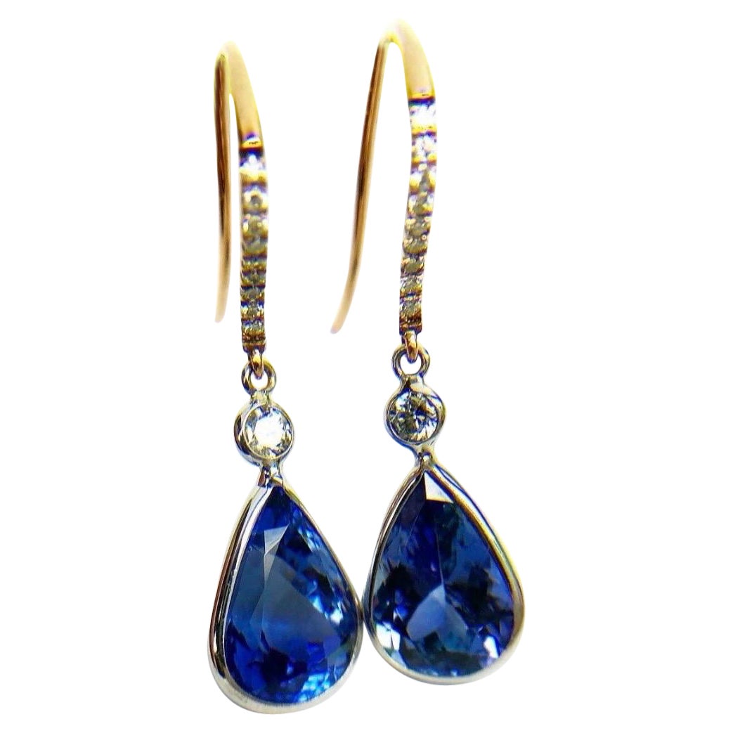 Tanzanite cocktail earrings 18KT gold