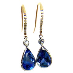 Tanzanite cocktail earrings 18KT gold