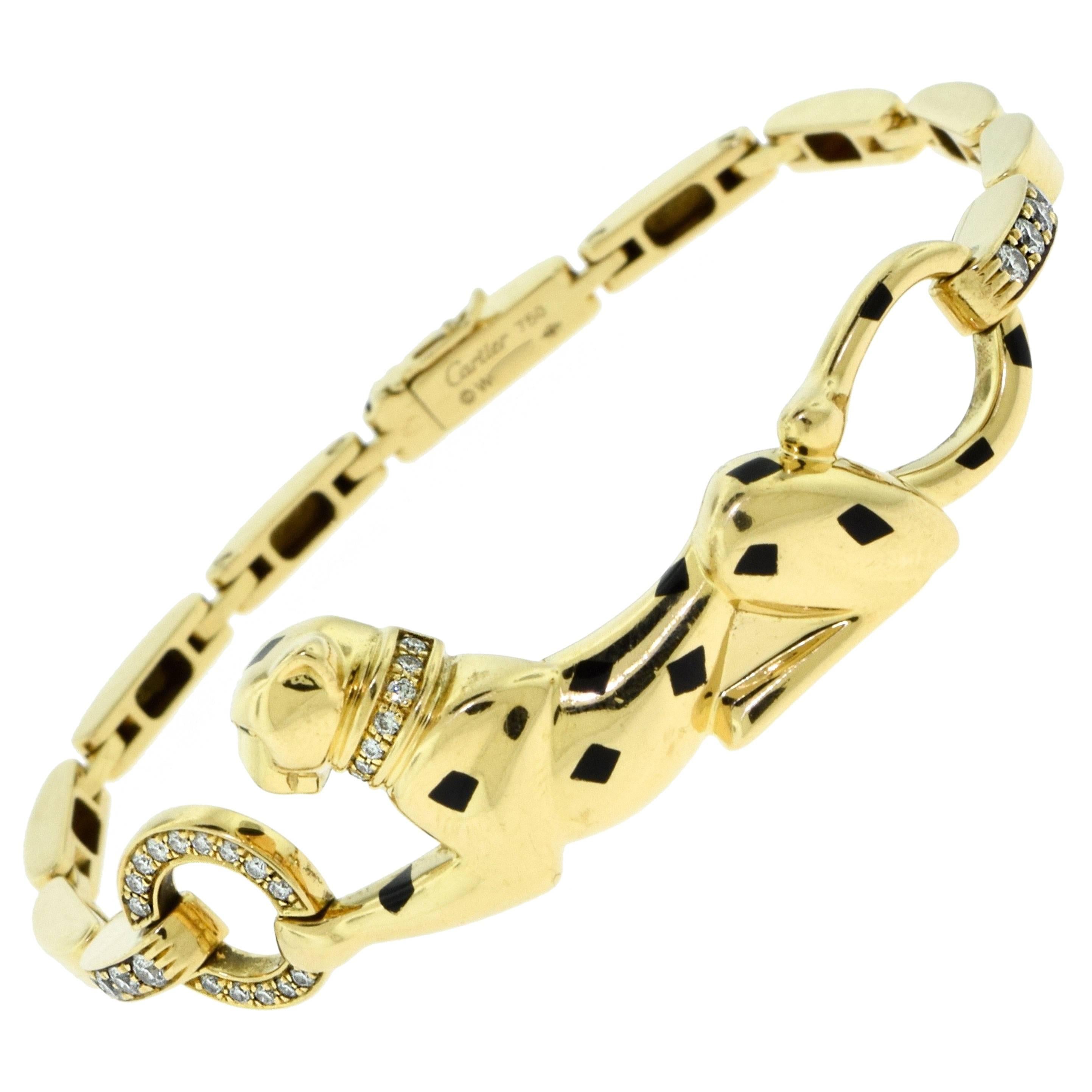 Cartier Panthère de Cartier Yellow Gold Bracelet For Sale