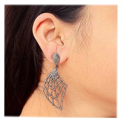 Erstaunlich 925 Sterling Silber Natürliche Diamant Ohrringe 1 Paar Ohrring Geschenk .