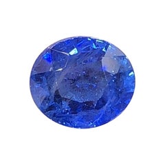 Schöner Saphir 1,98 Karat Blauer erhitzter Ceylon Oval VS