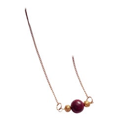 Jasper Gold Vermeil Necklace, Red Jasper Necklace  by nlanlaVictory