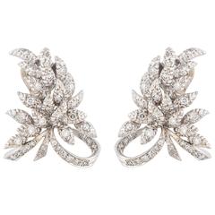 14K White Gold Diamond Earrings 11