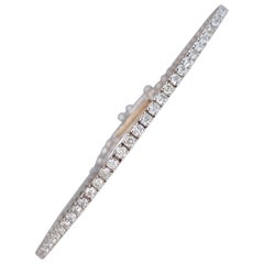 NO RESERVE!  -  2.36Ct E-G Diamond Tennis 14K White Gold Bracelet