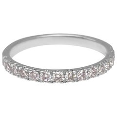 NO RESERVE!  -  0.45 Carat Pink Diamonds - 14K White Gold - Ring