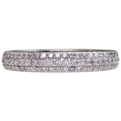 NO RESERVE! 1.01Ct Fancy Diamonds Eternity Band - 14 kt. White gold - Ring