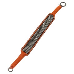Handmade Macrame Thread Bracelet Pave Diamond Bracelet 925 Sterling Silver Gift
