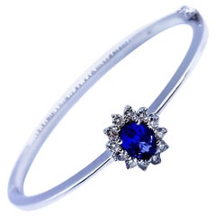 Bracelet en or blanc et tanzanite
