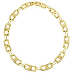 Tiffany & Co. Gold Geometric Link Necklace 11