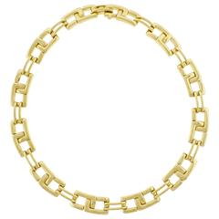 Tiffany & Co. Gold Geometric Link Necklace