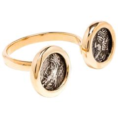 Dubini Kings of Persis Ancient Silver Coin Gold Ring 6