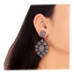 Natural Diamond Unique Dainty Earrings For Her 925 Sterling Silver Earrings Gift