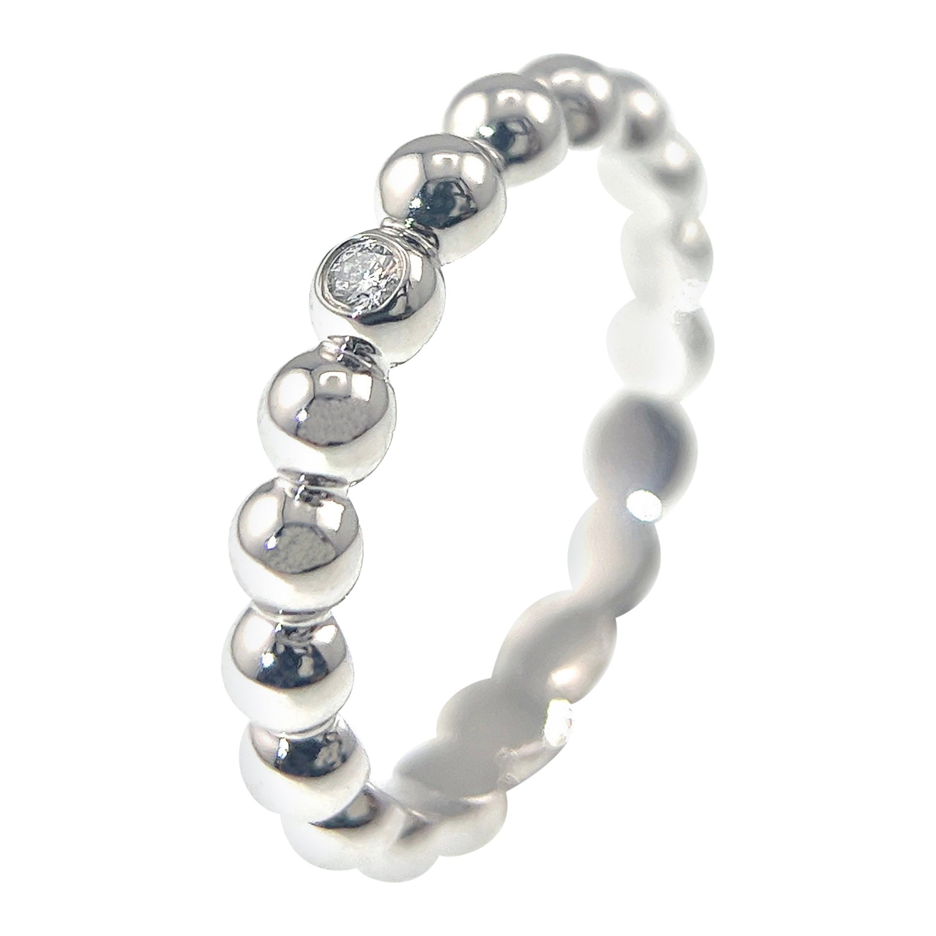 Platinum 900 Natural Diamond Lovers Ring