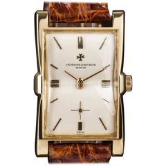  Vacheron Constantin Rose Gold Flared Case Wristwatch