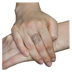 Natural Diamond Ring 14k Gold Ring For Her Genuine Certified Pave Diamond Gift