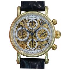 Used Chronoswiss Yellow Gold Opus Skeleton Chronograph Automatic Wristwatch