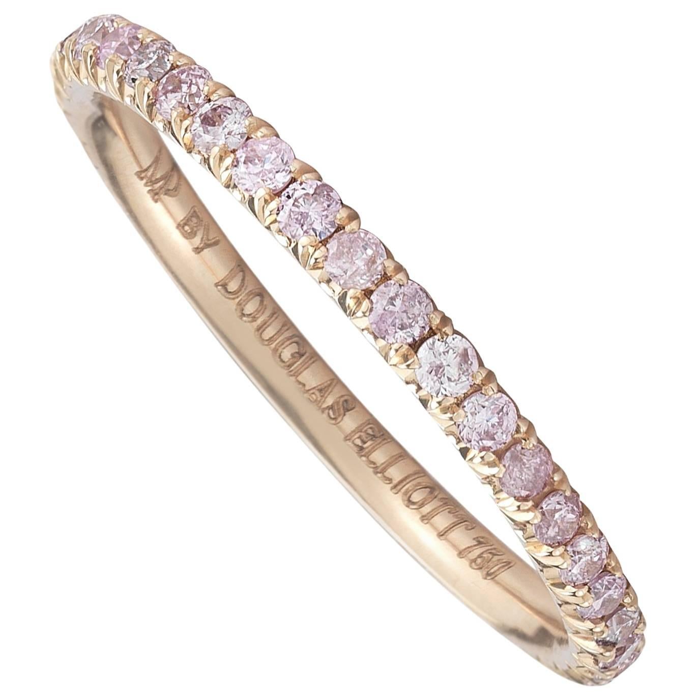 Marisa Perry Fancy Pink Diamond Rose Gold Eternity Band For Sale