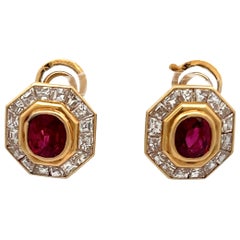 Ruby and Diamond Earrings