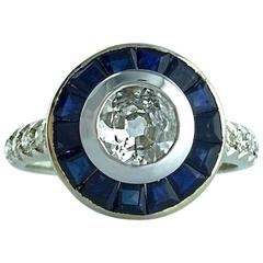 Sapphire Diamond Gold Ring 4