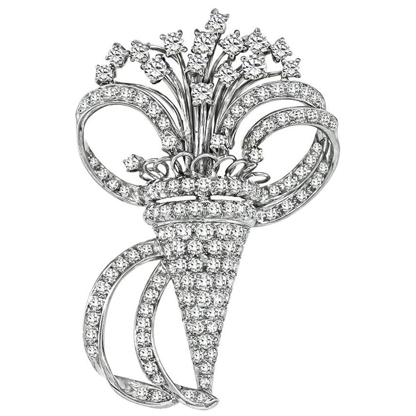 5.50ct Diamond Platinum Pin