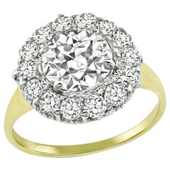 Anello di fidanzamento vittoriano con diamante certificato GIA da 1,85 carati
