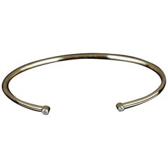 Diamant Manschette Armreif Armband 14k Gelbgold Feiner Schmuck Einzigartiges Geschenk für Frauen