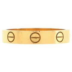 Classic Mini "Love Ring" Made, Signed * Numbered by Cartier 18 Kt Yellow Gold 45