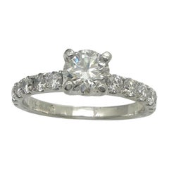 Hearts on Fire Diamond 0.51 cts J SI1 set in a Platinum Engagement Ring