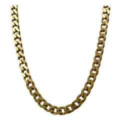 Feine italienische 18 Karat Gelbgold geschwungene Halskette mit 2.2 mm geschwungener Kette 24'