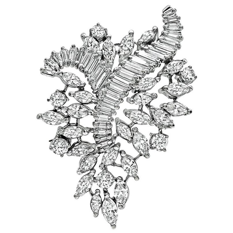 Vintage 6.25ct Diamond Gold Pin