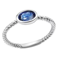 Bague classique pour elle en or 14K avec rubis blanc