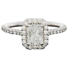 Ritani 1.49 Carats Radiant Diamond Gold Halo Engagement Ring 4