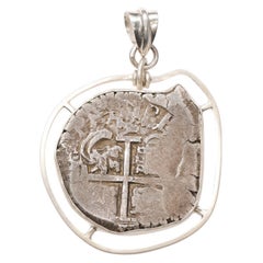 "8 Reales" Spanish Silver Coin (circa 1689-1692) Pendant