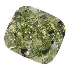 6,08 carati GIA Fancy Yellow-Green Cushion Cut Diamond (Diamante con taglio a cuscino)