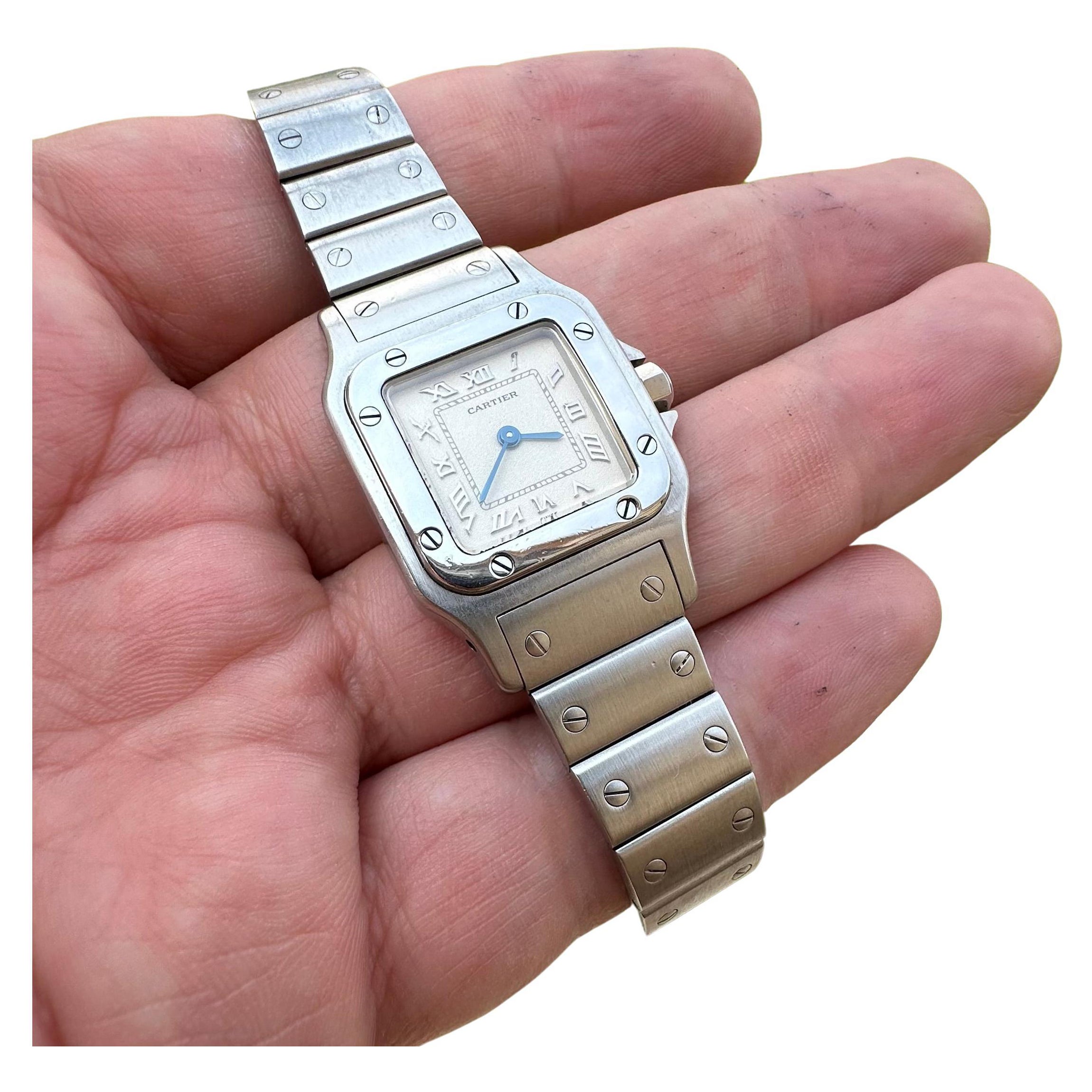 Cartier Santos Galbée 1565 Roman Numerals  Stainless Steel  Watch
