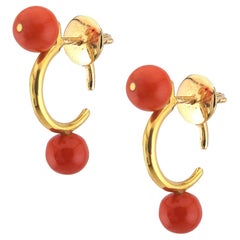 Regina Gambatesa Coral Hoop Earrings