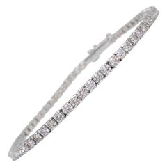 NO RESERVE! - 4.21Ct Diamond Tennis 14K White Gold Bracelet