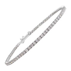 NOTRE RÉSERVATION - Bracelet tennis en or blanc 14 carats avec diamants 2,23 carats