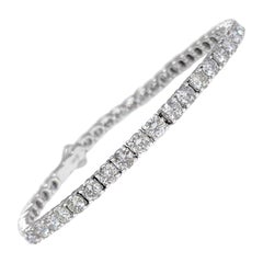 NOTRE RÉSERVATION - Bracelet tennis en or blanc 14 carats avec 8,00 carats de diamants