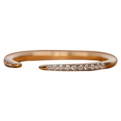 Anillo de diamantes en forma de garra con puño abierto Anillo de diamantes de oro de 14k Regalo único y minimalista para ella