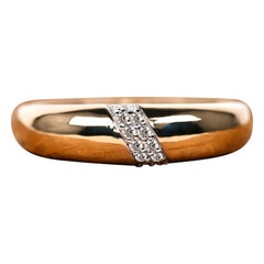 Minimalistisches Design High Dome Statement Ring 14k Gold Diamond Bubble Ring für Sie.