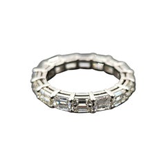 3.86 ct Emerald Cut East West Eternity Ring