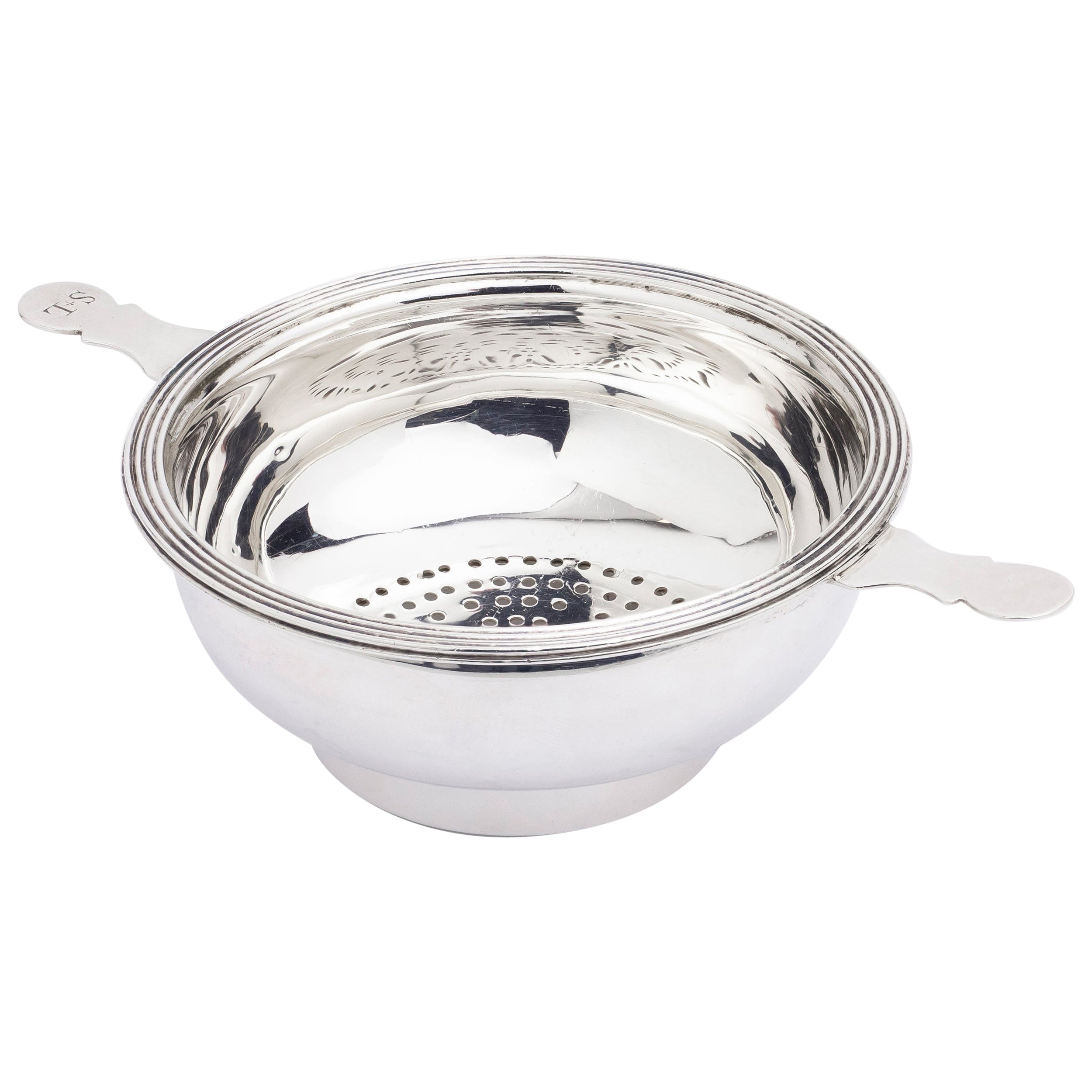 George III Sterling Silver Tea Strainer by Peter & Ann Bateman